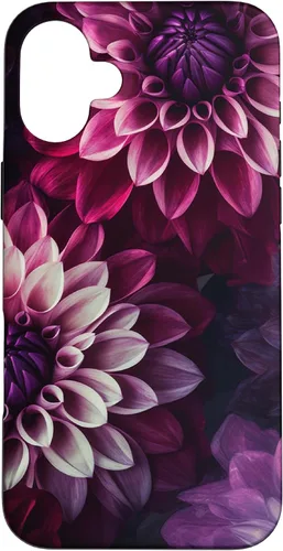 Miniatura 22 de iPhone 11 Dahlia Flower Floral Nature Garden Funda con diseño granate rosa y morado