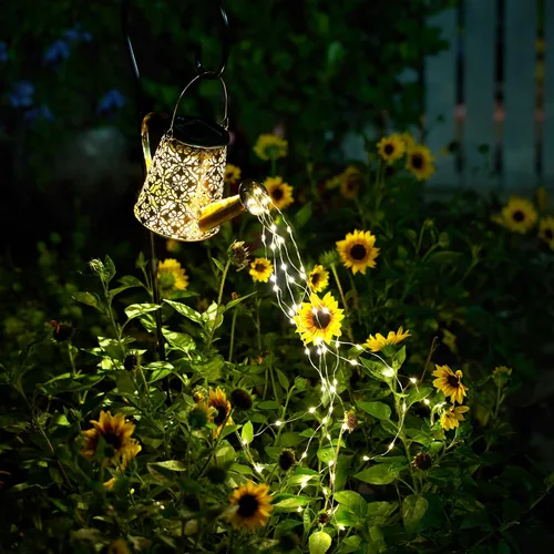 Miniatura 5 de Luces solares para regadera de jardín con luces en cascada, regalos de Navidad, regalos de jardinería de hadas para mamá, luces solares de Navidad