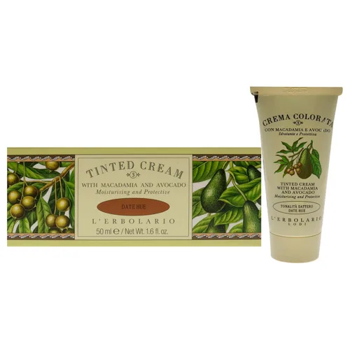 L'Erbolario Crema facial tintada - Crema facial hidratante - Loción de maquillaje innovadora - Protege tu piel de arrugas y sequedad - Crema teñida