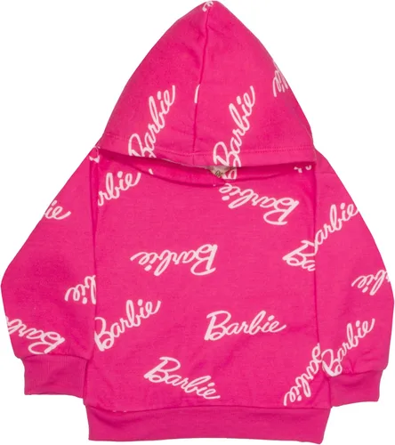 Miniatura 3 de Barbie Conjunto de sudadera con capucha y pantalones deportivos para niñas con estampado completo con logotipo