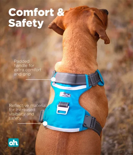 Miniatura 4 de Outward Hound Boulder Adventure - Arnés ajustable para perro con bolsillos, turquesa, mediano
