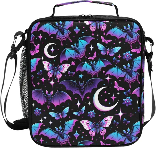 Miniatura 20 de MNSRUU Bolsas de almuerzo para niños y niñas, Doodle Kawaii Conejo, reutilizable, aislada, kit de bolsa térmica para comidas, bolsa organizadora