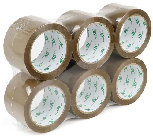 Miniatura 9 de BOMEI PACK Cinta de embalaje marrón de 3 pulgadas, 6 rollos de repuesto de cinta de embalaje ancha para mudanza, envío y almacenamiento, 2.4 mil x