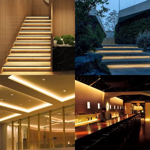 Miniatura 6 de GOMING Tira de luz LED COB de 32.8 ft/32.8 pies, 24 V, impermeable, IP65, blanco cálido, 3000 K, brillo uniforme, 3840 LED, CRI 93+, cinta de luces
