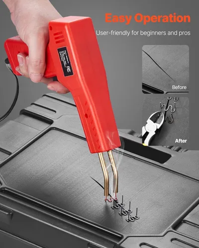 Miniatura 5 de VEVOR Kit de Soldador de Plástico Deluxe, Pistola de Soldadura de Plástico de 100W + Soldador de 60W/100W, Herramienta Profesional de Soldadura