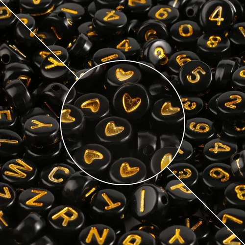 Miniatura 11 de 1000 cuentas redondas blancas de números acrílicos de 0.16 x 0.27 pulgadas, figura colorida de 0-9 pulgadas, cuentas para hacer joyas y pulseras