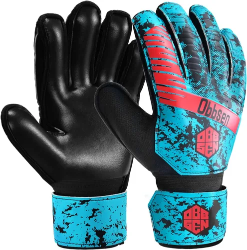 Miniatura 9 de Guantes de portero de fútbol para niños, jóvenes y adultos, guantes de portero de fútbol de agarre fuerte con protección para los dedos