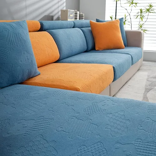 Miniatura 9 de Funda elástica para cojín de asiento de sofá, protector de muebles, funda de repuesto para cojín individual con bandas elásticas, protector
