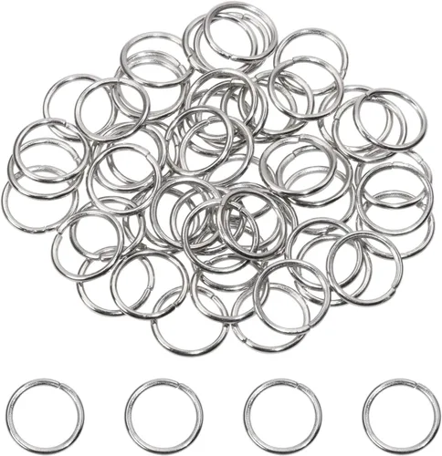 Shapenty Anillos de salto abiertos de acero inoxidable para llavero, collar, pulsera, aretes, colgante, joyería, hallazgo, fabricación de dijes,