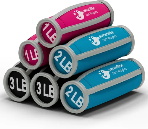 Serenilite Pesas de Mano para Mujeres y Hombres Mancuernas Suave Juego de Pesas de Mano para Caminar - Mancuernas de Neopreno Cómodas y Seguras con