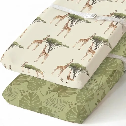 Miniatura 59 de Pack n Play Sheets, BROLEX 2 Pack Mini Crib Sheets,Stretchy Portable Fitted Playard Sheet Set, Convertible Playard Mattress Cover,Ultra Soft