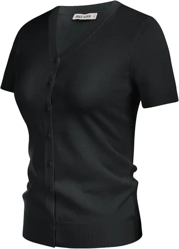 Miniatura 2 de GRACE KARIN Suéter de manga larga con botones para mujer, cárdigan de punto clásico con cuello en V