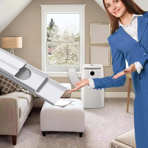 Miniatura 4 de Kit de ventilación de aire acondicionado portátil con manguera de escape de 5.9 pulgadas, sello universal para unidad de CA, kit de ventana