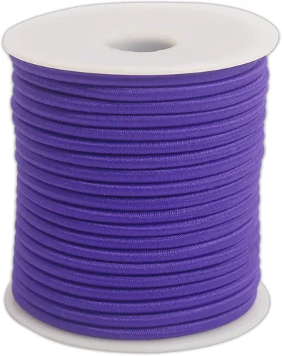 Miniatura 9 de Cuerdas elásticas de colores de 0.118 in 1/8 pulgadas 210 pies, cuerda elástica redonda pesada para cuentas de poni, pulseras de cuentas de silcona