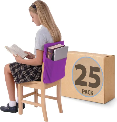 Miniatura 14 de Seat Sack Bolsillo de Almacenamiento Grande para Silla de 17", Azul - Perfecto Organizador de Bolsillo Sobre la Silla para Sillas y Escritorios