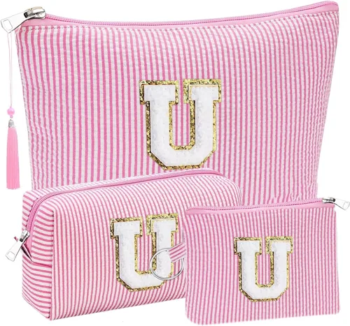 Miniatura 41 de Regalos Iniciales Bolsitas de Cosméticos de Viaje Juegos para Cartera, 3pcs Bolsitas Stoney Clover Dupes Bolsa de Maquillaje, Juego de Bolsas