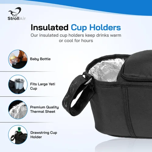Miniatura 6 de Bolsa organizadora StrollAir, para colocar en un carrito de bebé, color negro