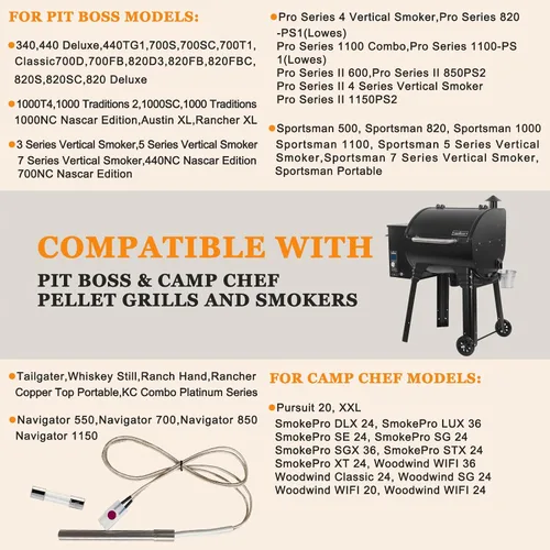 Miniatura 2 de Kit de encendido caliente de piezas de repuesto, compatible con parrilla de pellets Pit Boss y parrilla de pellets de campamento, encendedor viene