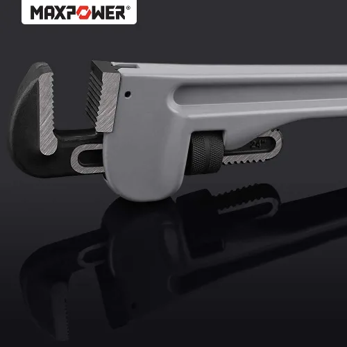 Miniatura 7 de MAXPOWER Llave de tubo de 24 pulgadas Llave de tubo recta de aluminio Llave de plomería de 24 pulgadas para trabajo pesado