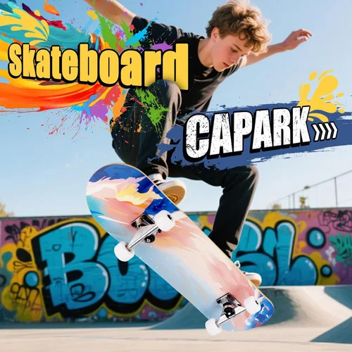 Miniatura 6 de Patinetas para principiantes, adultos, jóvenes, adolescentes, niños o niñas, de 31 x 8 pulgadas, patinetas completas de 7 capas de madera de arce