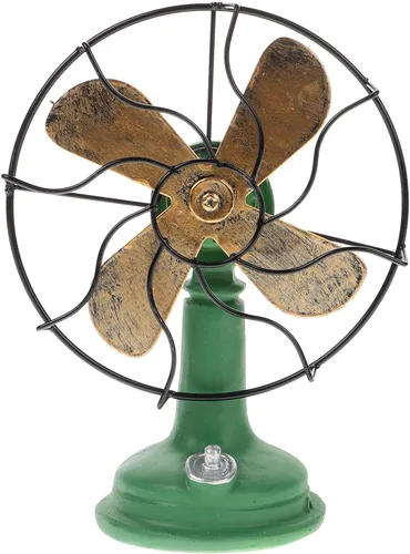LIFKOME Decoración de abanico de resina vintage retro rústica para ventilador de mesa, no funcional, decoración de dormitorio para el hogar, 6.7