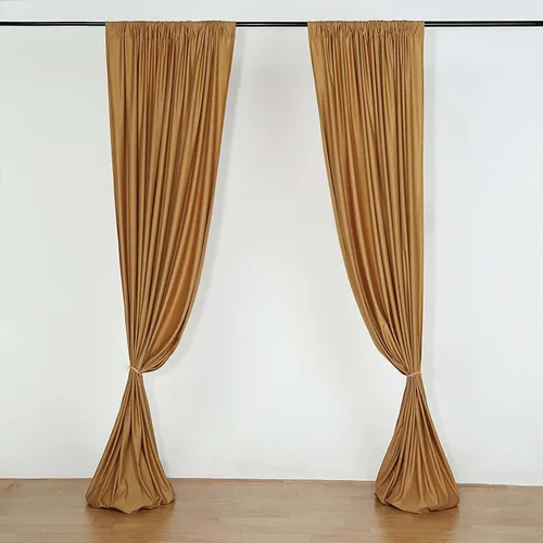 Miniatura 9 de Efavormart - Paquete de 2 cortinas de fondo ignífugo de amatista violeta de 10 x 10 pies, resistentes y sin arrugas, para eventos teatrales y galas