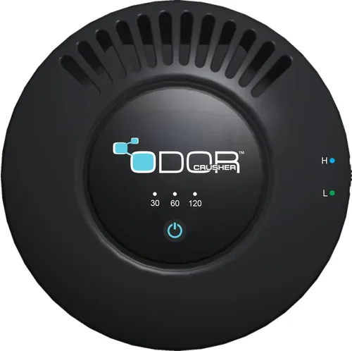 Odor Crusher, Room Fresh - Funciona con tecnología de ozono, dos ajustes de potencia con indicador alto y bajo, tres tiempos de ciclo, 30, 60 y 120