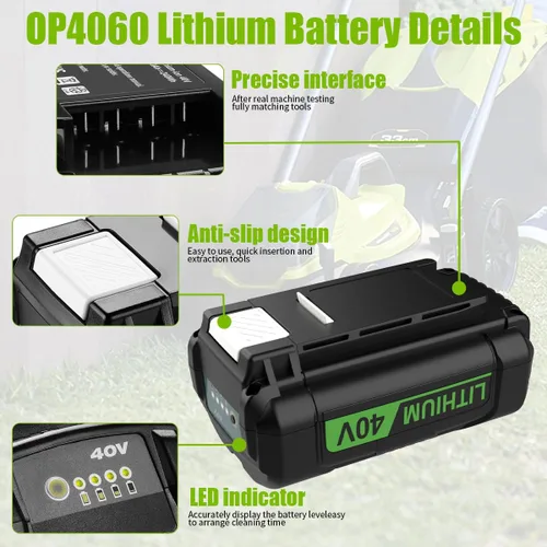 Miniatura 3 de ANTRobut 6.5Ah 40 voltios para batería Ryobi 40V OP4026 OP4050 OP4060 OP40601 reemplazo para batería de litio Ryobi 40V