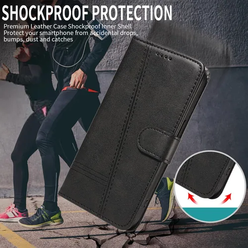 Miniatura 6 de Funda con tapa para Huawei Nova Lite 3, protección de 360 grados, a prueba de golpes, de piel sintética, con función atril y 3 ranuras