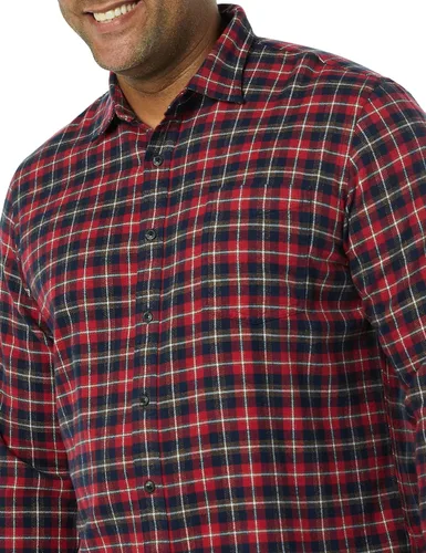 Miniatura 53 de Amazon Essentials Camisas de franela de manga larga para hombre, corte ajustado, a cuadros con botones