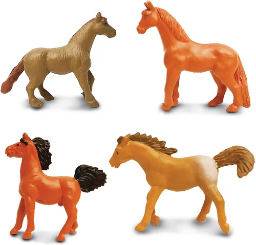 Miniatura 7 de Safari Ltd. Horses TOOB - 12 mini figuras pintadas a mano incluyendo frisón, Haflinger, semental, bahía, castaño, Jutlandia, Trakehner, Clydesdale