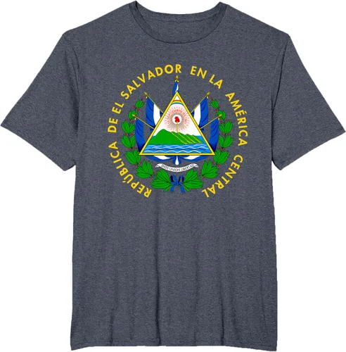 Miniatura 77 de Camiseta con diseño de emblema de la bandera de El Salvador