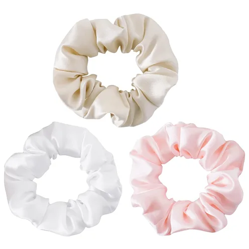 Miniatura 16 de Lazos para el cabello de seda de morera, prevención del encrespamiento y sin daños, accesorios para dormir y noche para mujeres (albaricoque)