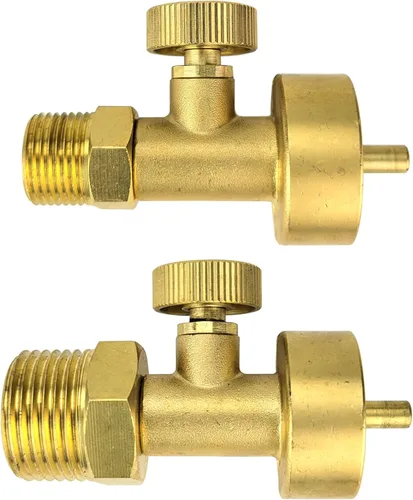 SÜA - Adaptadores de propano y oxígeno con válvula para bombonas/tanques desechables de propano y oxígeno a reguladores de gas