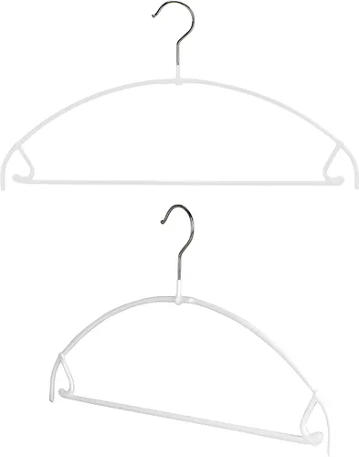 Miniatura 23 de Mawa by Reston Lloyd Euro Ultra Light/Thin Series, Percha antideslizante que ahorra espacio con barra y gancho para pantalones y faldas