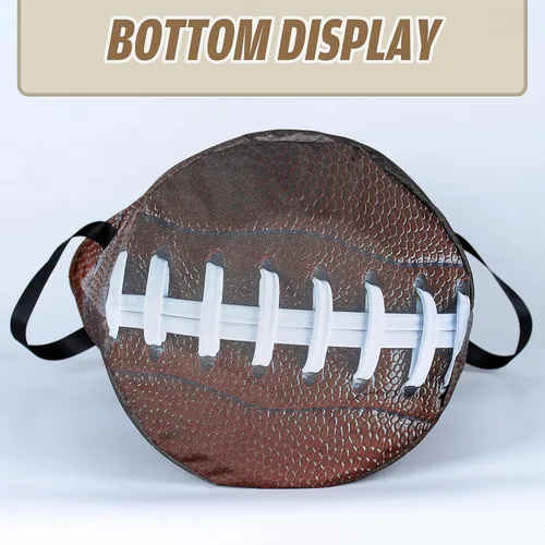 Miniatura 3 de Cesta de lavandería de fútbol americano, plegable, de tela Oxford, divertida bolsa de lavandería, cesta de almacenamiento de ropa, organizador