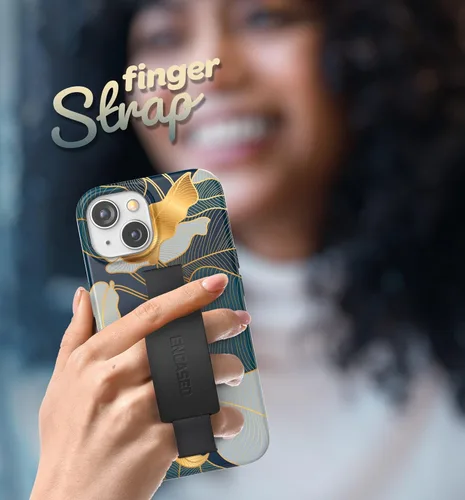 Miniatura 6 de ENCASED Funda con lazo para los dedos, diseñada para iPhone 15 (2023), funda de agarre con correa de mano con soporte de silicona suave al tacto