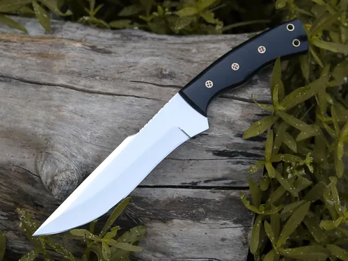 Miniatura 8 de HMC - Cuchillos de caza hechos a mano con hoja fija de acero inoxidable pulido D2, cuchillo de caza de ciervos de espiga completa para hombres