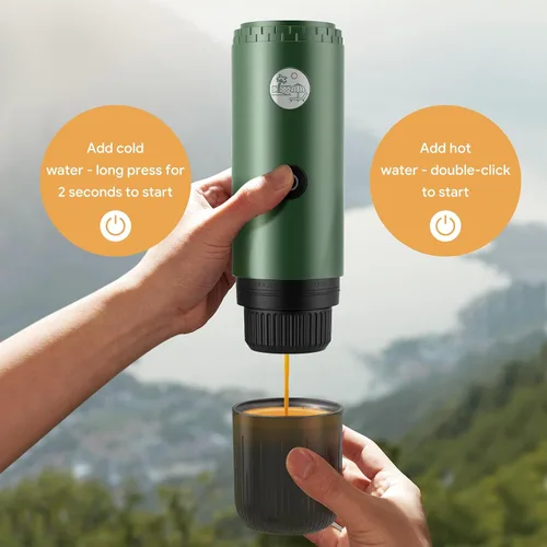 Miniatura 6 de RECAFIMIL Máquina de Espresso Eléctrica Portátil, Cafetera de Viaje para Camping, Cafetera de Auto con Autocalentamiento con USB-C, Con Café Molido