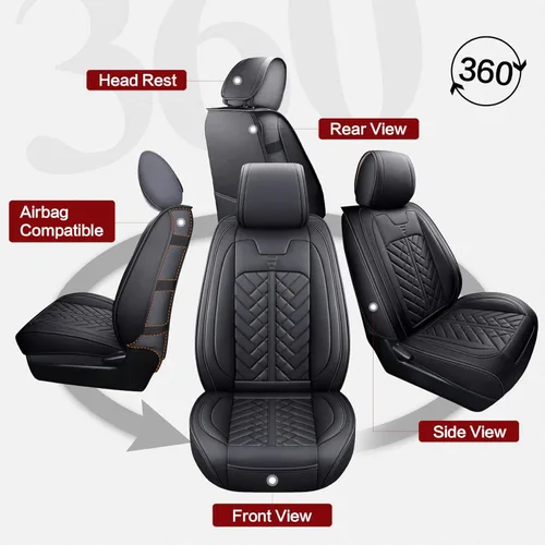 Miniatura 5 de Tomatoman Tacoma - Fundas de asiento delantero compatibles con Toyota Tacoma 2005-2022 2023 2024 2025 2026 Camiones Access Crew Extended Double Cab