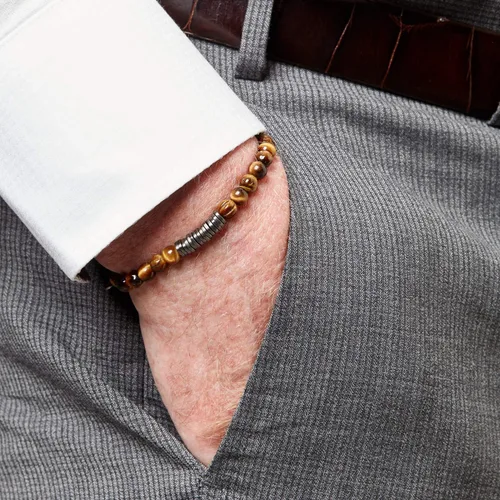 Miniatura 3 de Tateossian - Pulsera de piedras preciosas para hombre