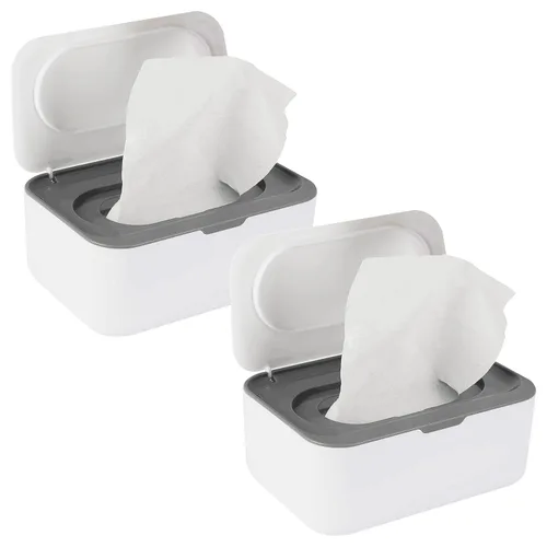 Miniatura 11 de Flenpptly 2 Pack Dispensador de Toallitas para Bebé, Estuche para Toallitas Portador de Toallitas para Bebé Mantiene las Toallitas Frescas, Azul