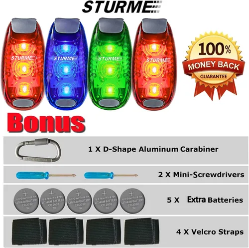 Miniatura 2 de Luz de seguridad LED STURME con luz estroboscópica para correr, caminar, andar en bicicleta, niños, mujer, perro, mascota, corredor, mejor
