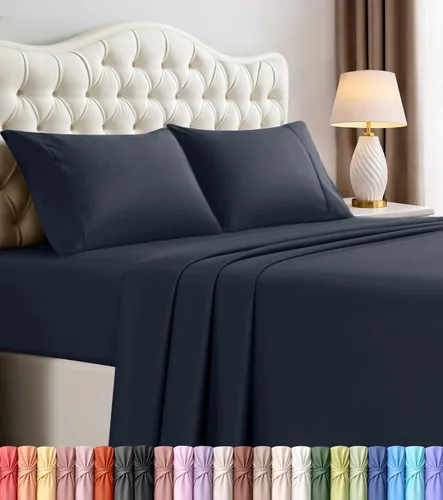 Miniatura 29 de Juego de sábanas King de Utopia Bedding – 4 piezas de sábanas para cama tamaño King, microfibra suave y transpirable, incluye 1 sábana bajera, 1