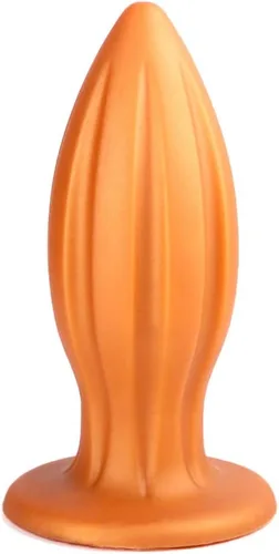 Tapón anal de silicona líquida Ultral Soft Big Butt Plug dilatador de ano Masaje de próstata para experiencia avanzada Hombres Mujeres (XL)