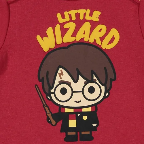 Miniatura 6 de Harry Potter Paquete de 3 mamelucos de manga corta blancogrisrojo