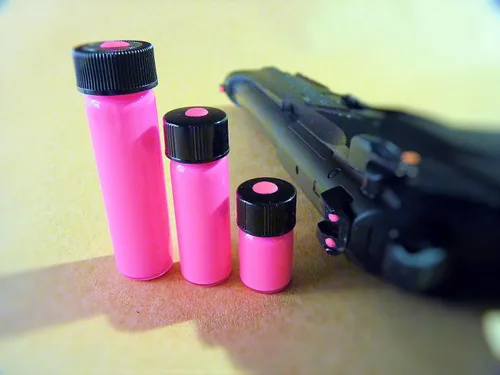 Miniatura 7 de Pintura de visión de pistola de color rosa brillante, vial de 0.2 fl oz, brillo rosa cálido, luminiscencia concentrada, brillante y de larga