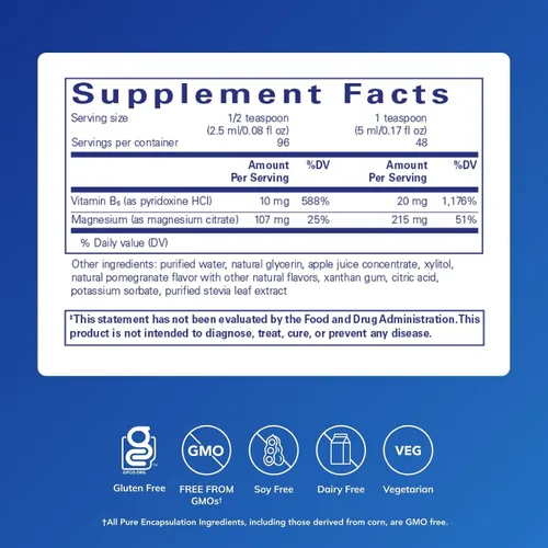 Miniatura 2 de Pure Encapsulations Líquido de magnesio Combinación hipoalergénica para apoyar la salud musculoesquelética y cardiometabólica 8.1 onzas líquidas