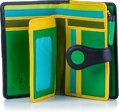 Miniatura 3 de Visconti P1 Saturn - Cartera grande de piel suave con lunares, Lily Pad, Billetera plegable
