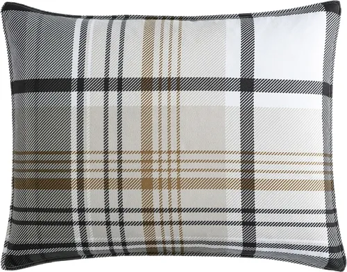 Miniatura 5 de Eddie Bauer - Juego de edredón Queen, ropa de cama reversible a cuadros, elegante y cálida decoración del hogar (gris normandía, Queen)